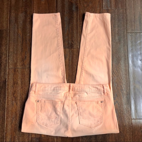 Simply Vera Vera Wang Peachy/Orange Ankle Jeans - Picture 2 of 5